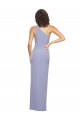 Azul humo Cubierta Un Hombre Crepé Elástico Largo Formales Vestidos de dama de honor / Vestidos de fiesta Tiendas