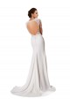 Blanco Cubierta Cuello de Corazón Cola capilla Gasa Encaje Vestidos de novia Tiendas