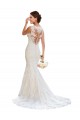 Blanco Sirena Cuello en V Cola capilla Encaje Vestidos de novia Tiendas