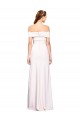 Blanco Sirena Hombros Descubiertos Crepé Elástico Largo Formales Vestidos de dama de honor / Vestidos de fiesta Tiendas