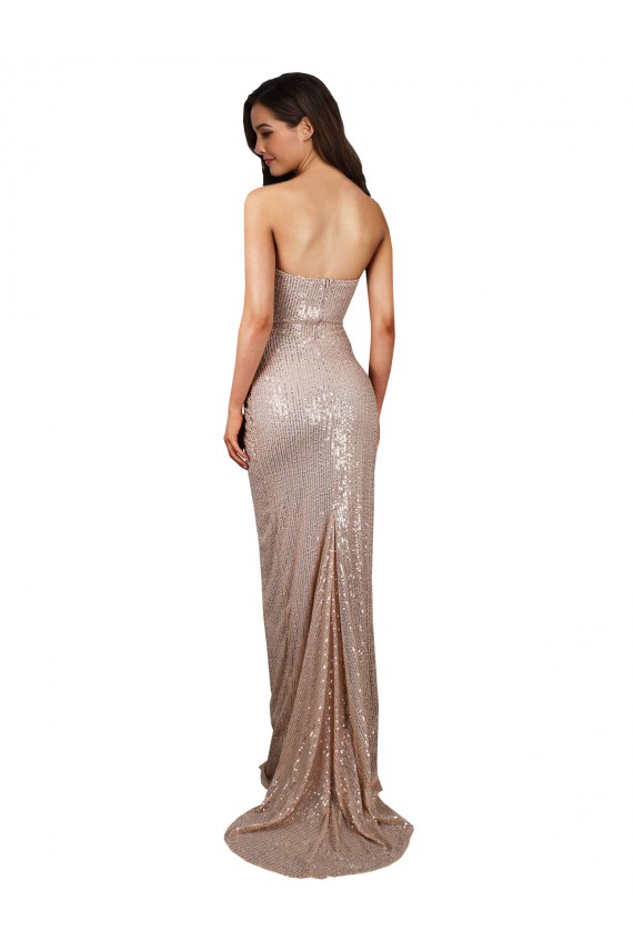 Champán Sirena Cucharón Lentejuela Largo Formales Vestidos de dama de honor / Vestidos de fiesta Tiendas
