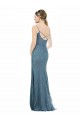 Cubierta Tirantes espagueti Cuello en V Encaje Largo Vestidos de dama de honor Tiendas