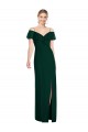 Evergreen Trompeta Tirantes espagueti Gasa Largo Vestidos de dama de honor Tiendas