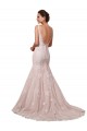 Marfil & Blush Sirena Cuello en V Cola capilla Tul Encaje Vestidos de novia Tiendas