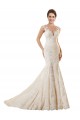 Marfil & Champán Sirena Ilusión Cola capilla Encaje Vestidos de novia Tiendas