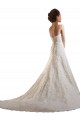 Marfil & Champán línea A Cuello de Corazón Cola capilla Tul Encaje Vestidos de novia Tiendas