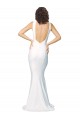 Marfil Cubierta Cuello Alto Crepé Elástico Largo Formales Vestidos de dama de honor / Vestidos de fiesta Tiendas