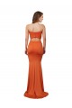 Naranja Sirena Sin tirantes Spandex Largo Formales Vestidos de dama de honor / Vestidos de fiesta Tiendas