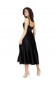 Negro línea A Cuadrado Satén Corto Vestidos de dama de honor / Vestidos de fiesta / Vestidos de cóctel Tiendas
