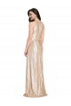 Oro Cubierta Halter Cuello Alto Lentejuela Largo Formales Vestidos de dama de honor / Vestidos de fiesta Tiendas