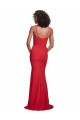 Rojo Sirena Tirantes espagueti Crepé Elástico Largo Formales Vestidos de dama de honor / Vestidos de fiesta Tiendas