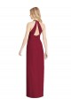 Rosa Del Desierto Trompeta Halter Cuello en V Gasa Largo Formales Vestidos de dama de honor / Vestidos de noche Tiendas