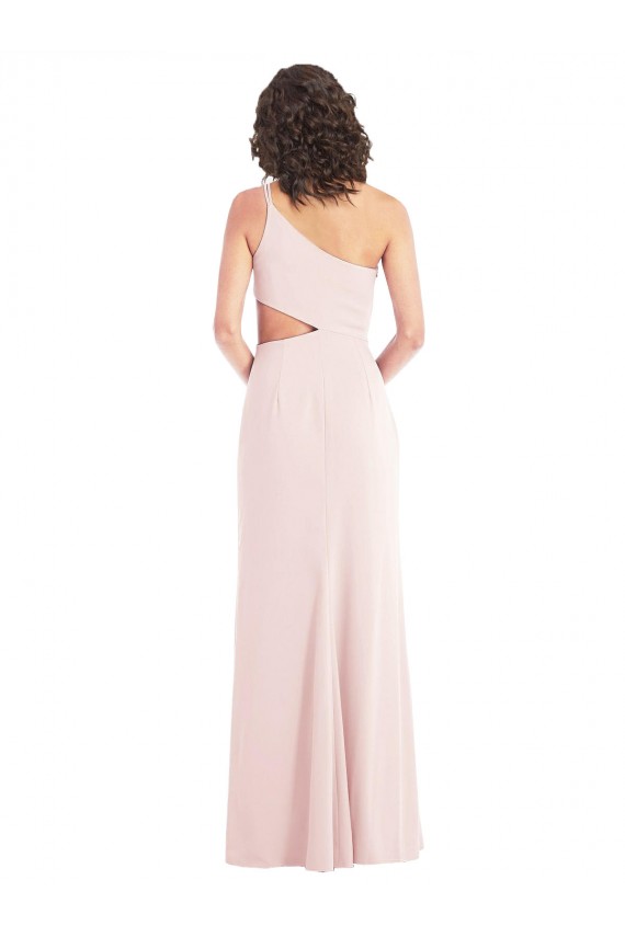 Rosa Trompeta Un Hombre Crepé Elástico Largo Formales Vestidos de dama de honor / Vestidos de fiesta Tiendas