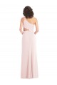 Rosa Trompeta Un Hombre Crepé Elástico Largo Formales Vestidos de dama de honor / Vestidos de fiesta Tiendas