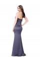 Sirena Halter Satén sedoso Largo Formales Vestidos de dama de honor / Vestidos de fiesta Tiendas