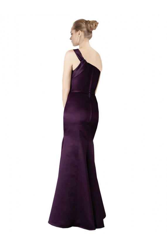 Uva Sirena Un Hombre Satén Largo Vestidos de dama de honor / Vestidos de fiesta Tiendas