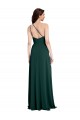 Verde Midnight línea A Un Hombre Crepé Elástico Largo Formales Vestidos de dama de honor / Vestidos de fiesta Tiendas