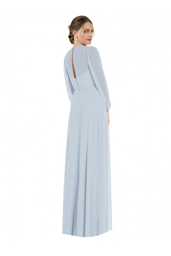 línea A Sin tirantes Gasa Largo Formales Vestidos de dama de honor / Vestidos de noche Tiendas