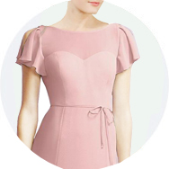Manga Corta Vestidos de dama de honor Tiendas