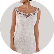 Cucharón Neck Vestidos de novia Tiendas